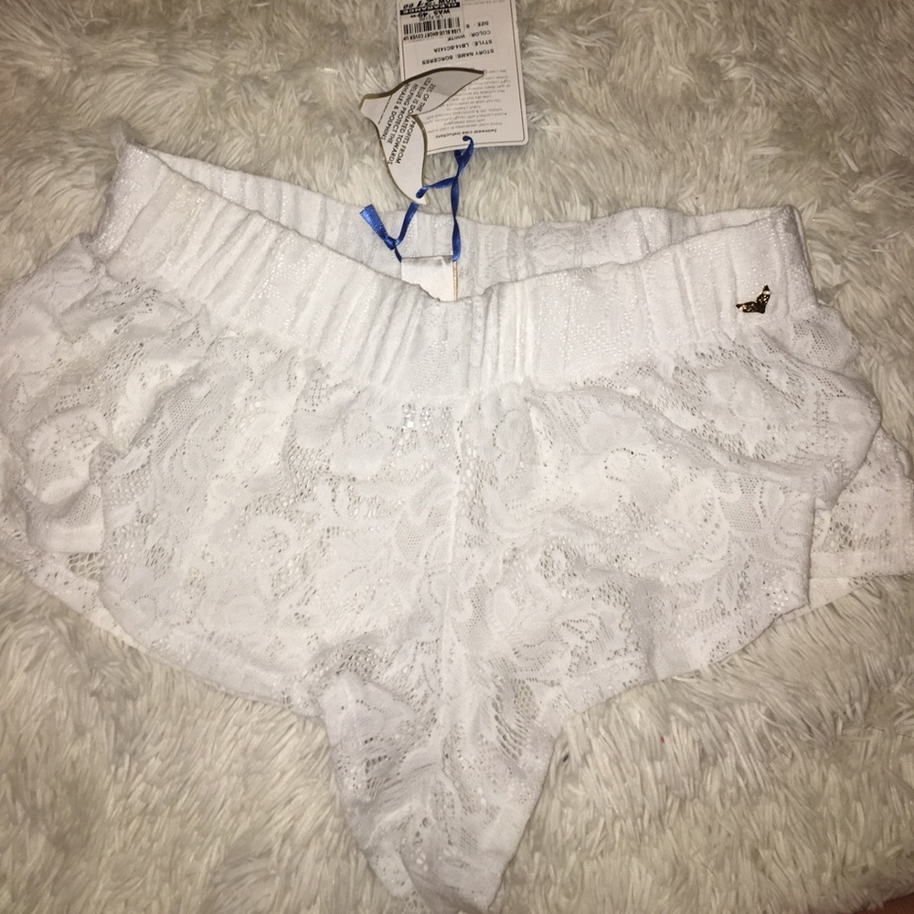 Roxy white cover up shorts
